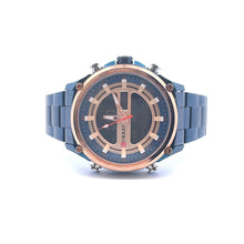 SURREPTITIOUS METAL BACK BLUE STAINLESS ICED OUT WATCH I 5518113