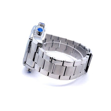 SURREPTITIOUS METAL BACK RHODIUM STAINLESS ICED OUT WATCH I 551811