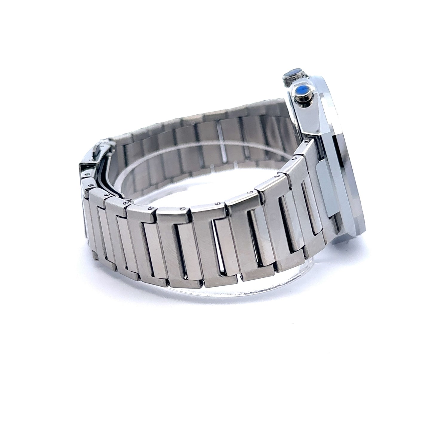 VELICHOR METAL BACK RHODIUM CURREN ICED OUT WATCH I 551821