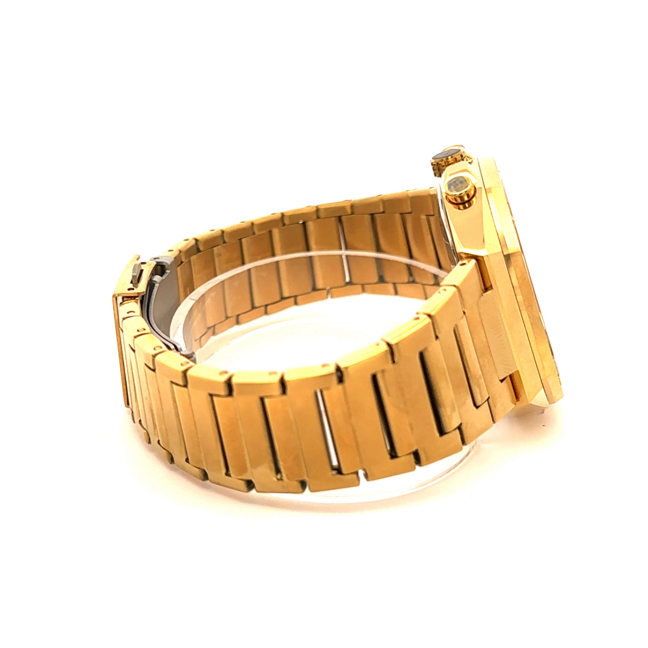 VELICHOR METAL BACK GOLD CURREN ICED OUT WATCH I 551822