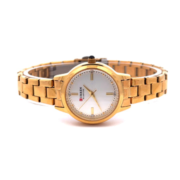 ZEVA METAL GOLD BACK STAINLESS ICED OUT MENS WATCH I 551832