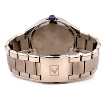 TREZIK METAL SILVER BLUE CURREN ICED OUT MENS WATCH I 5518413