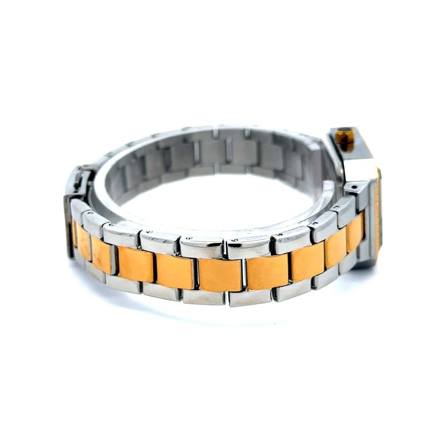 TRIV ALLOY GOLD BLACK STAINLESS ICED OUT MENS WATCH I 551978