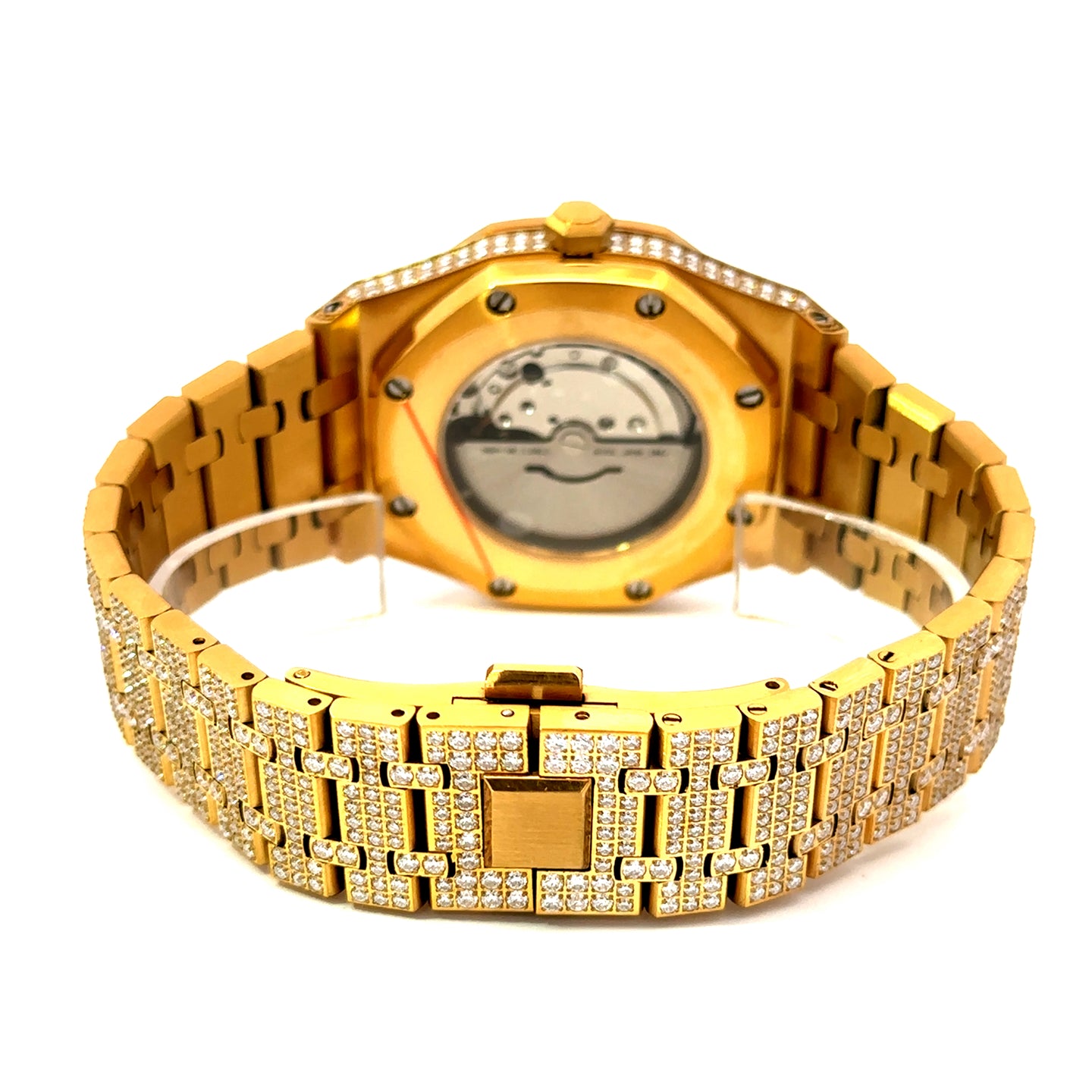 590092 | Stainless Steel Moissanite Gold Watch