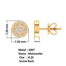 CAPER 10K GOLD MOISSANITE EARRINGS I 980122