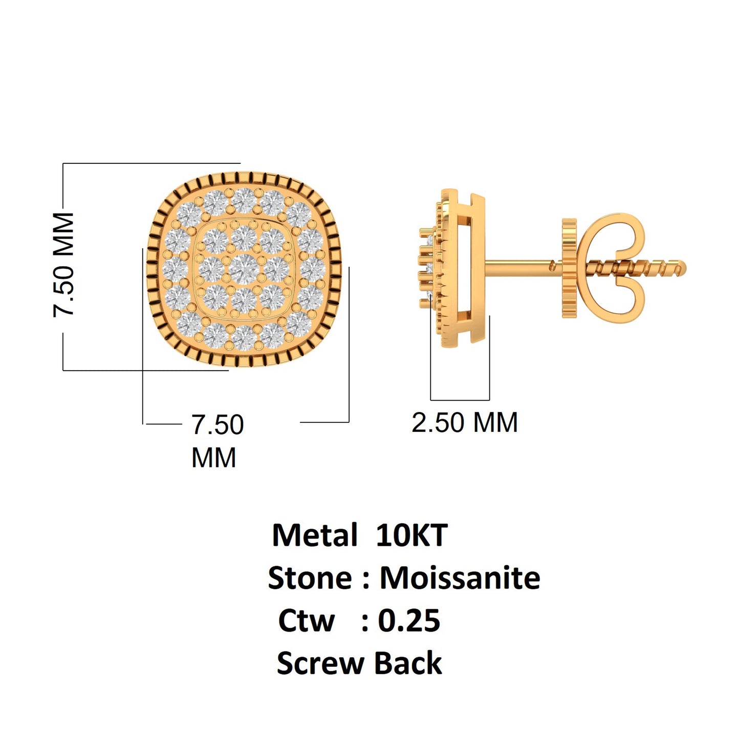 LUMARIA MOISSANITE EARRINGS | 980222