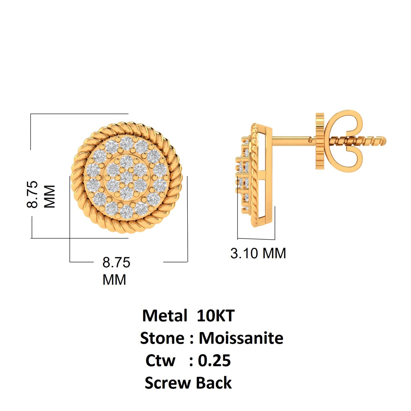 STARDUST MOISSANITE EARRINGS | 980252