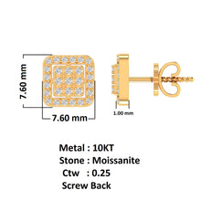 CLANNISH 10K GOLD MOISSANITE EARRINGS I 980032