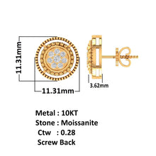 FRISKY 10K GOLD MOISSANITE EARRINGS I 980112