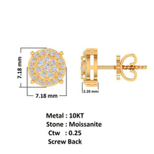 SWANK 10K GOLD MOISSANITE EARRINGS I 980022