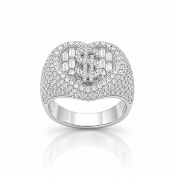 996271 | 925 Moissanite Rhodium Ring