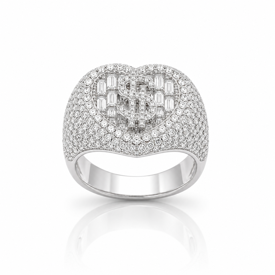 996271 | 925 Moissanite Rhodium Ring