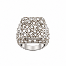 9912011 | 8.33 CTW 925 Silver Moissanite Rhodium Ring