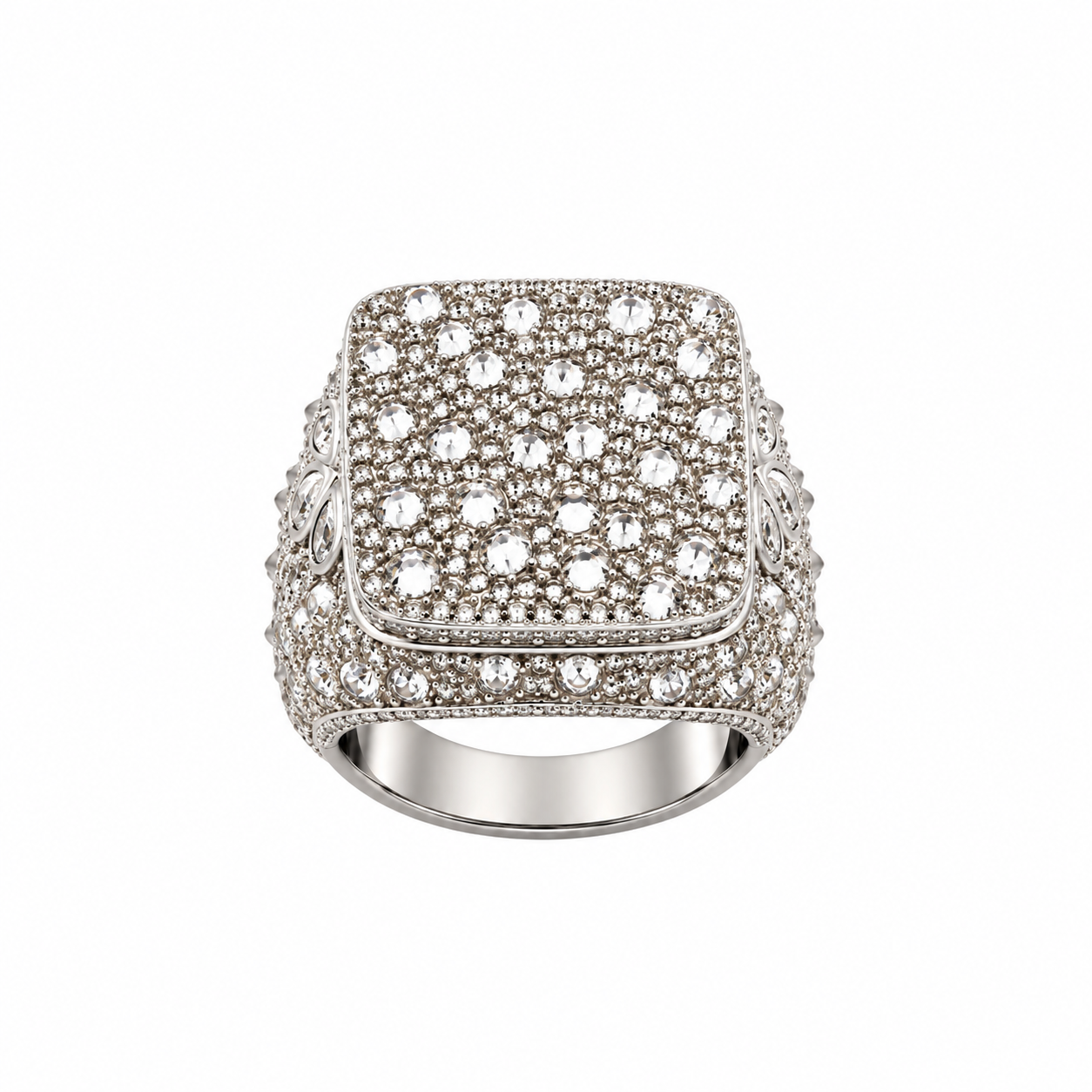 9912011 | 8.33 CTW 925 Silver Moissanite Rhodium Ring