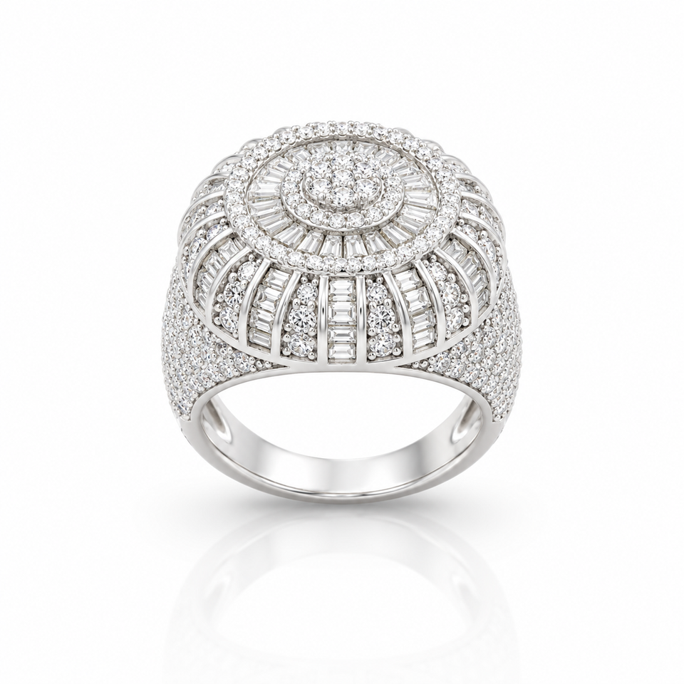 9910861 | 925 Moissanite Rhodium Ring