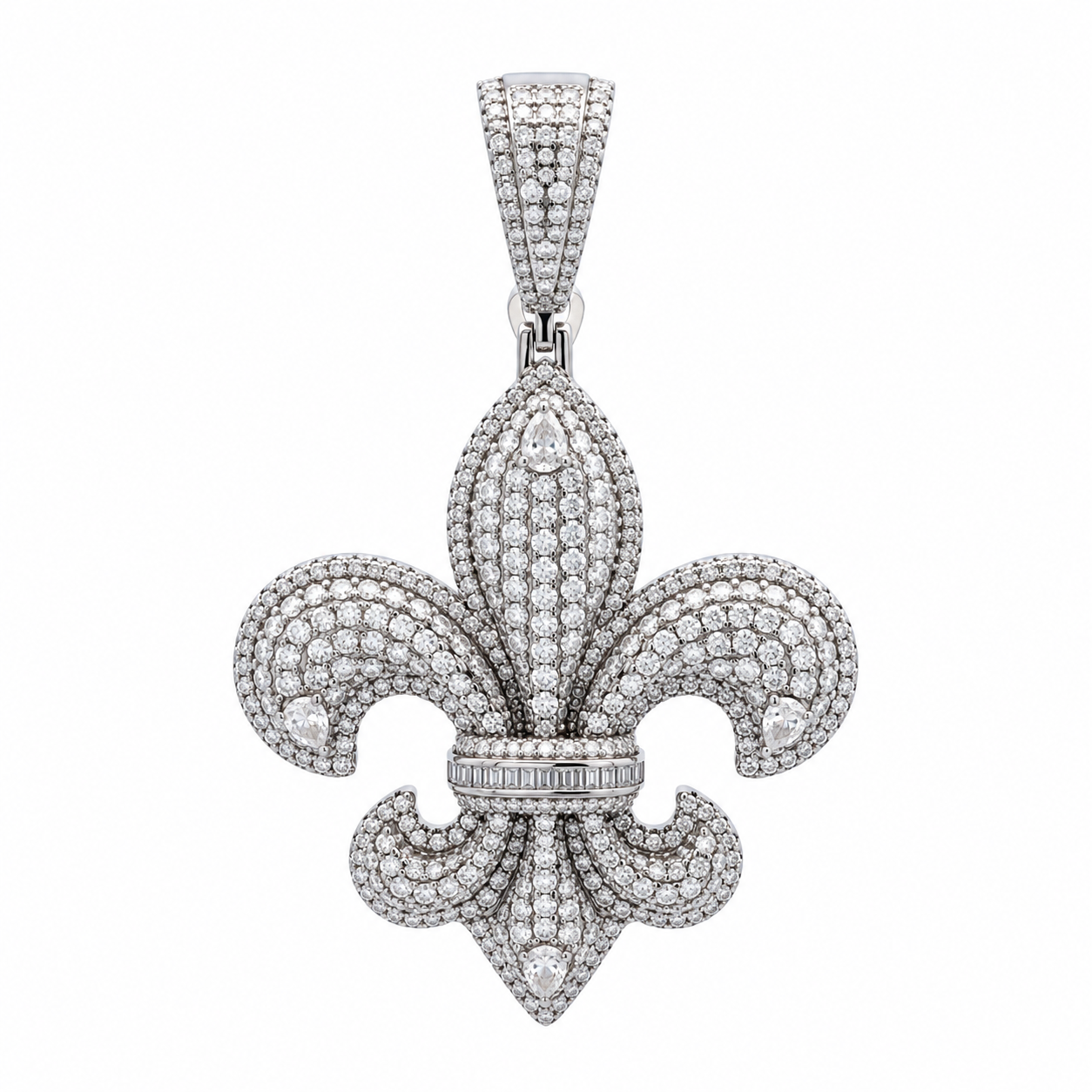 9912271 | 7.81 CTW 925 Silver Moissanite Rhodium Pendant