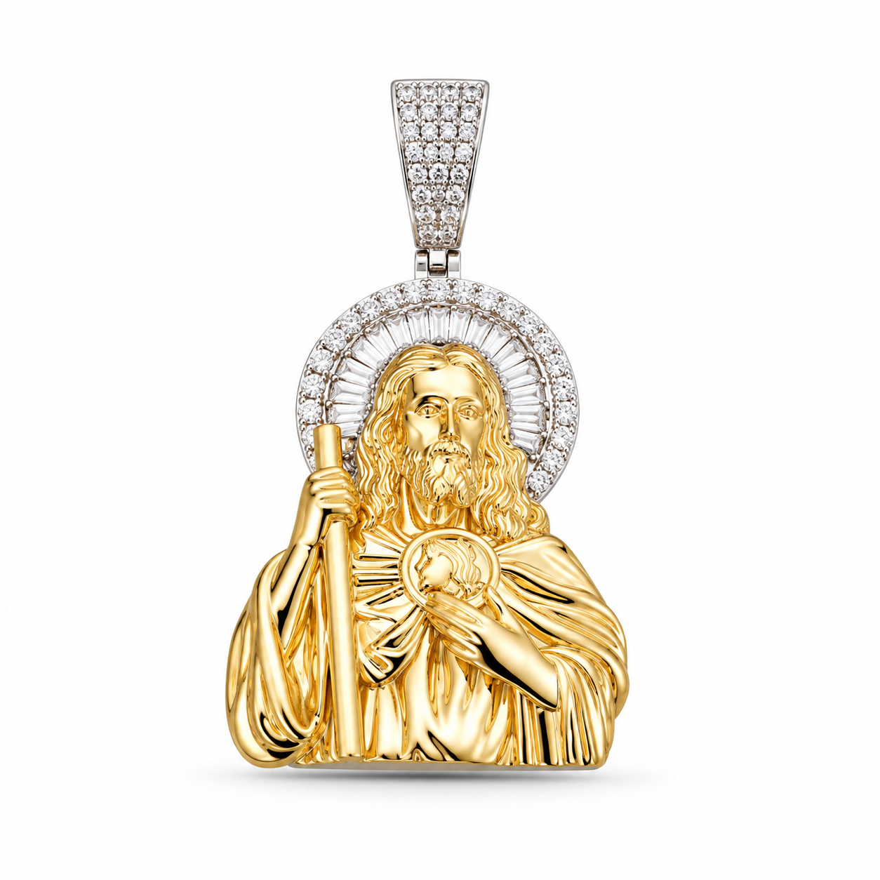 9912131 | 925 Silver Moissanite White Gold Pendant