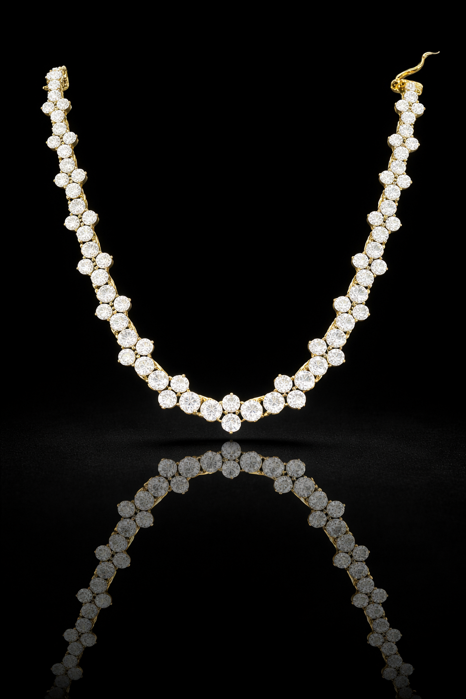 963872 | CZ Brass Gold Chain