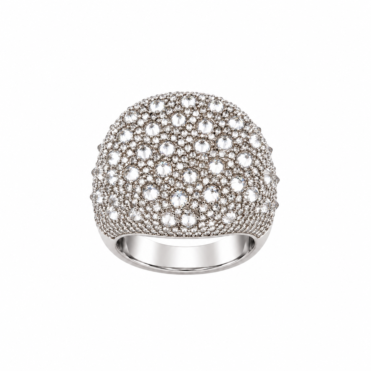 9911991 | 6.34 CTW 925 Silver Moissanite Rhodium Ring