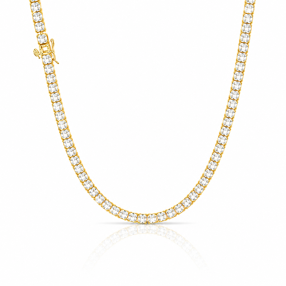 9312142 | Steel Tennis Moissanite Gold Chain
