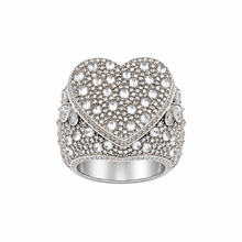 9911971 | 8.54 CTW 925 Silver Moissanite Rhodium Ring