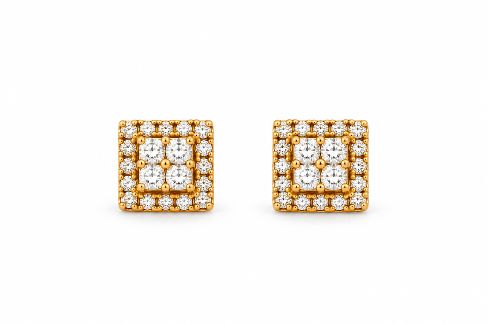 992202 | 925 Moissanite Gold Earring