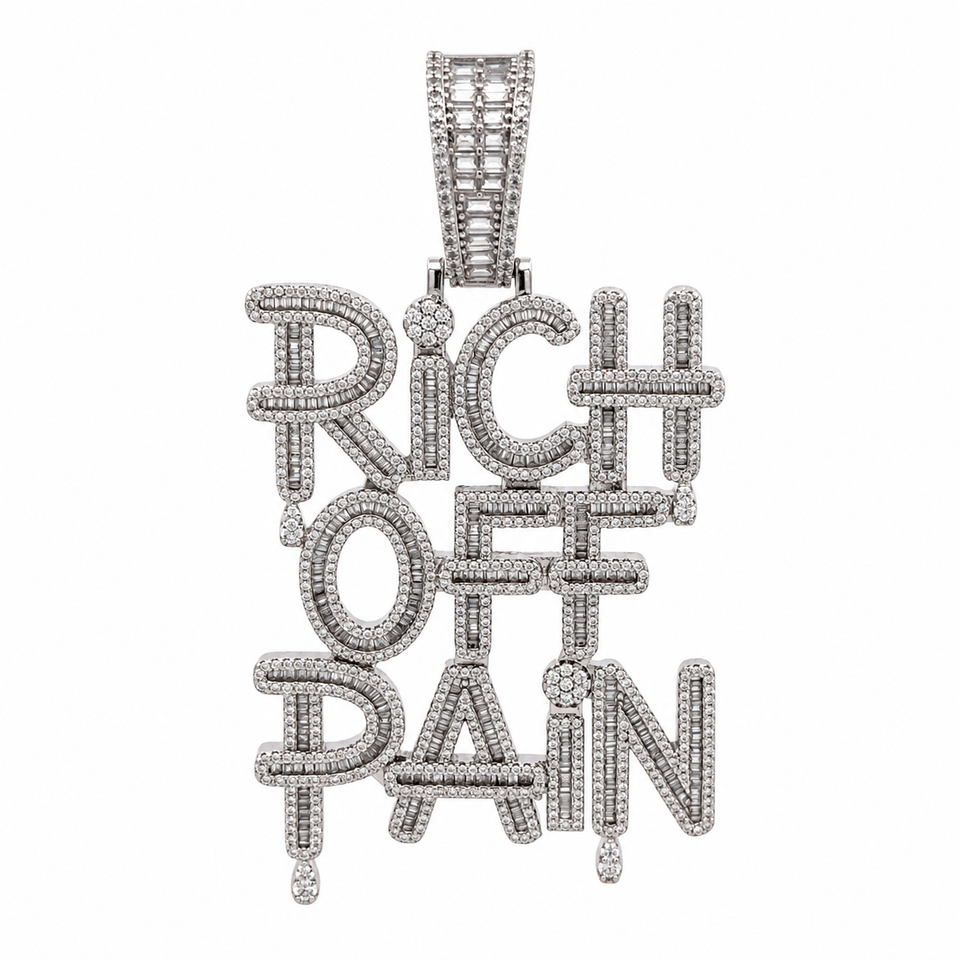 916921 | Brass Rhodium Pendant