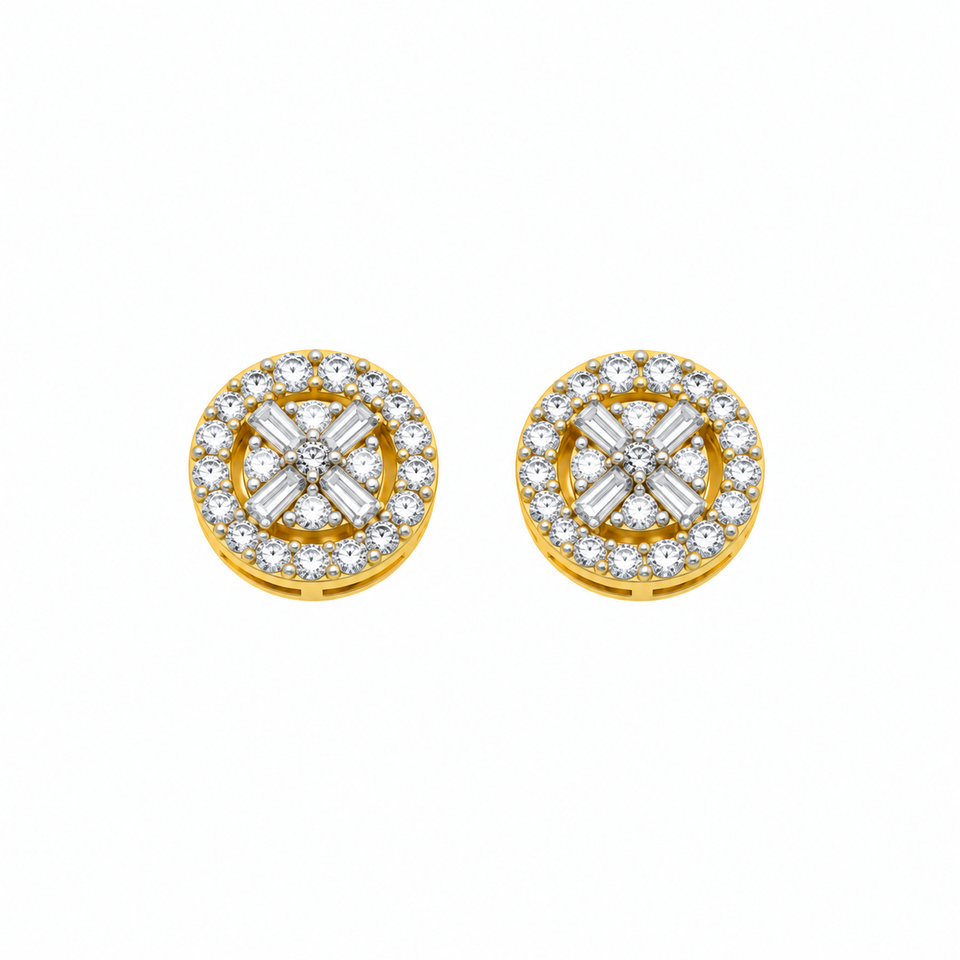 9911852 | 925 Moissanite Gold Earring