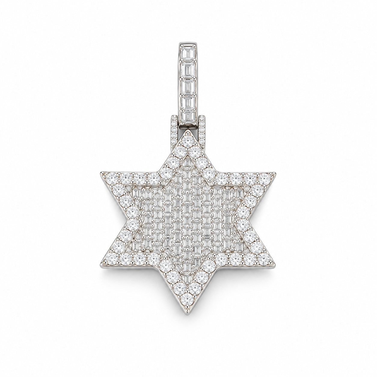 9912151 | 925 Silver Moissanite White Gold Pendant