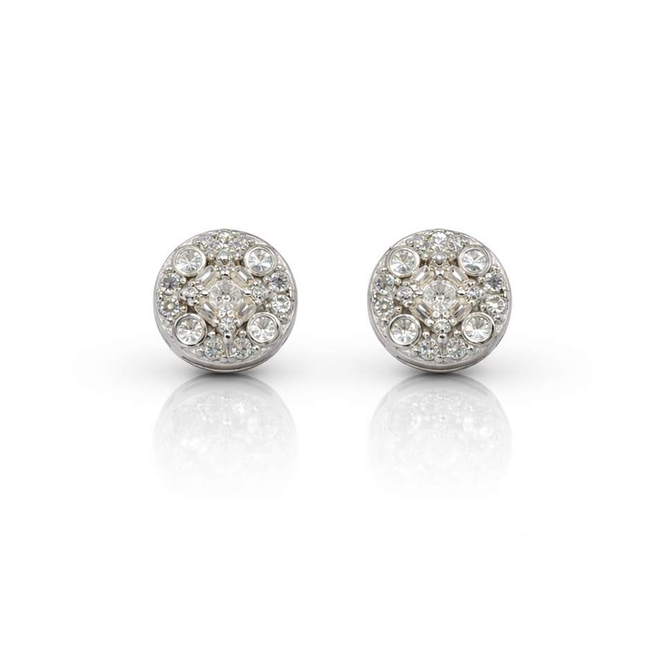 999671 | 925 Moissanite Rhodium Earring