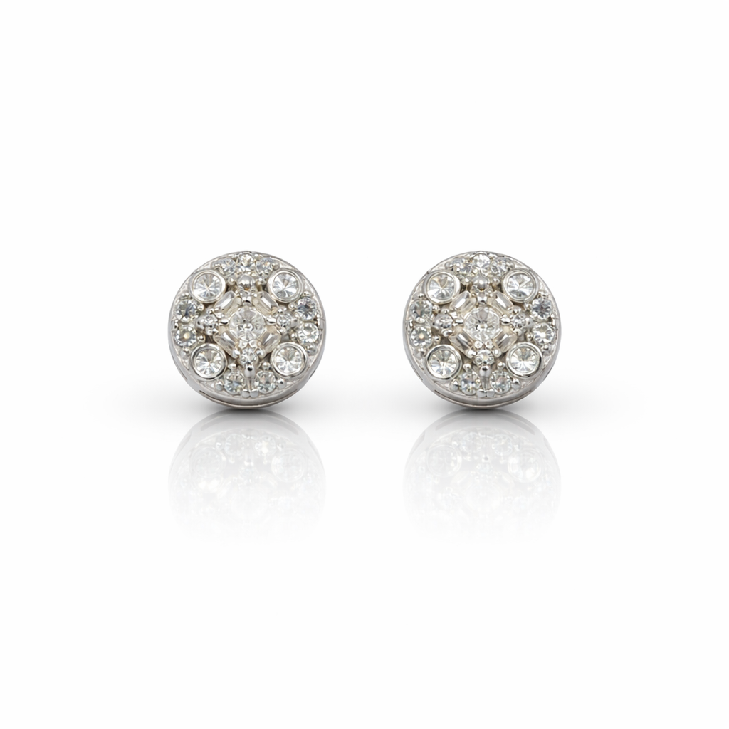 999671 | 925 Moissanite Rhodium Earring