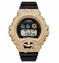 590412 | Brass Moissanite Gold Evil Eye G-Shock Watch