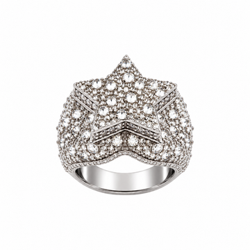 9912031 | 5.65 CTW 925 Silver Moissanite Rhodium Ring