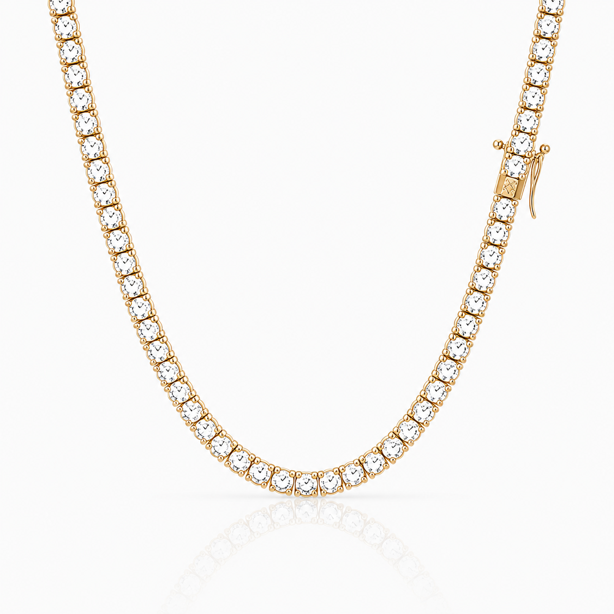 9100082 | Brass Moissanite Gold Tennis Chain