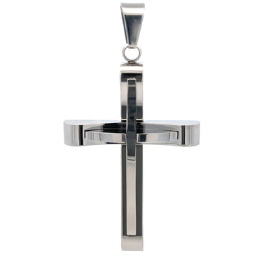 Steel Rhodium Pendant