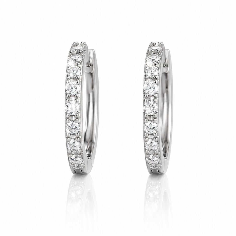 991811 | 925 Moissanite Rhodium Earrings