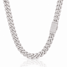 9911311 | Brass Moissanite Rhodium Plated Stallion Cuban Chain