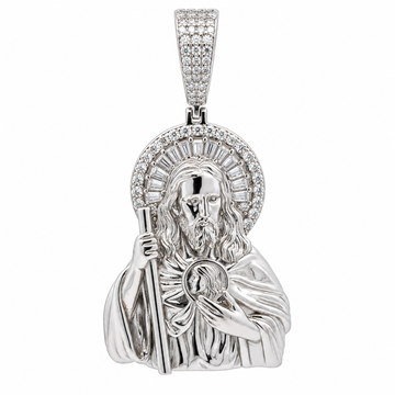 9912131 | 3.10 CTW 925 Silver Moissanite Rhodium Pendant