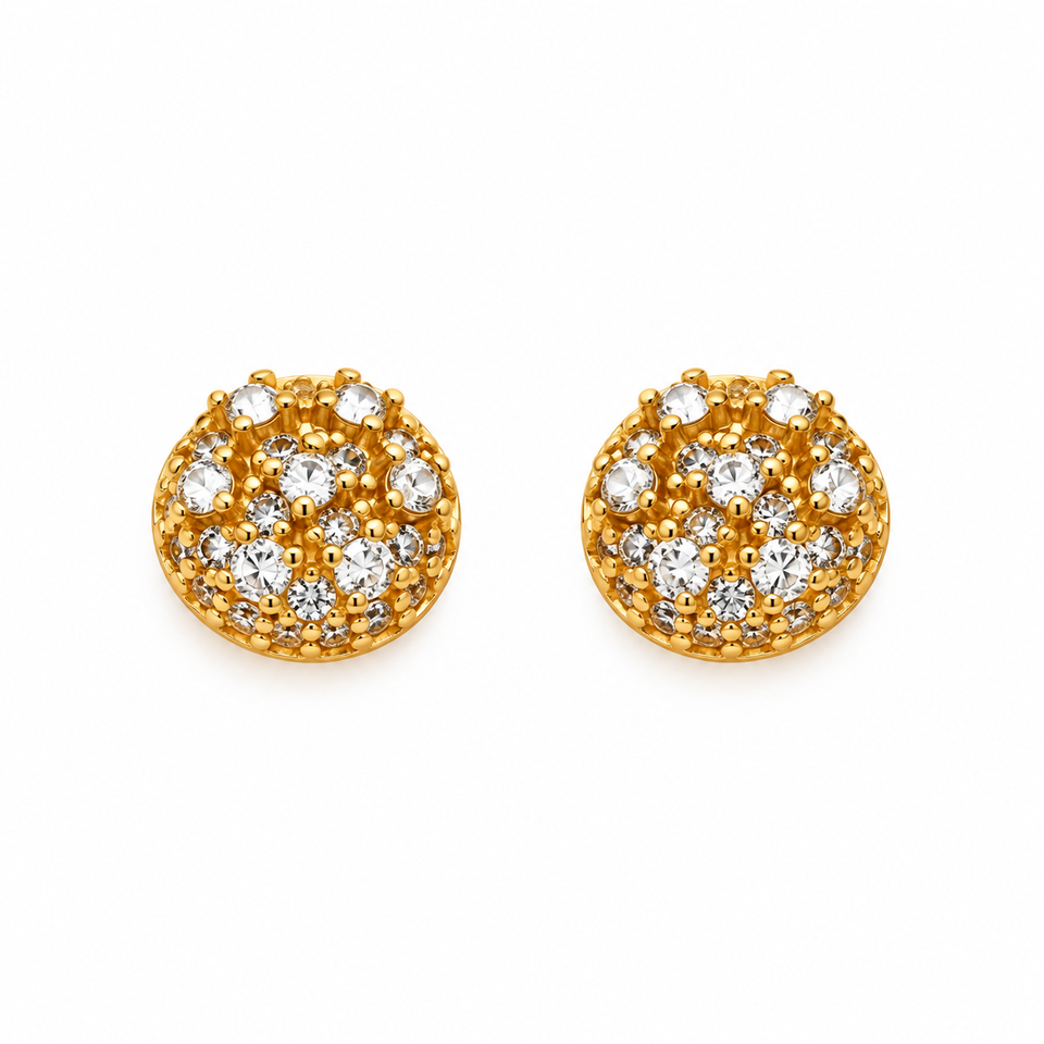 9100422 | 0.53 CTW Brass Moissanite Gold Earring