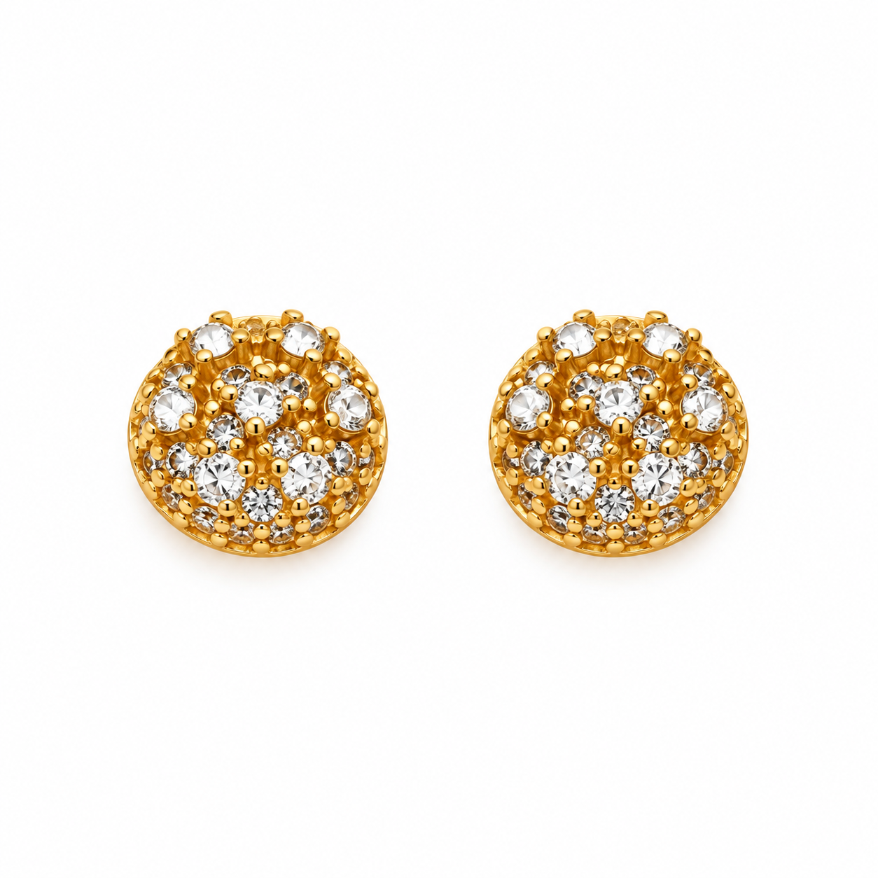 9100422 | 0.53 CTW Brass Moissanite Gold Earring