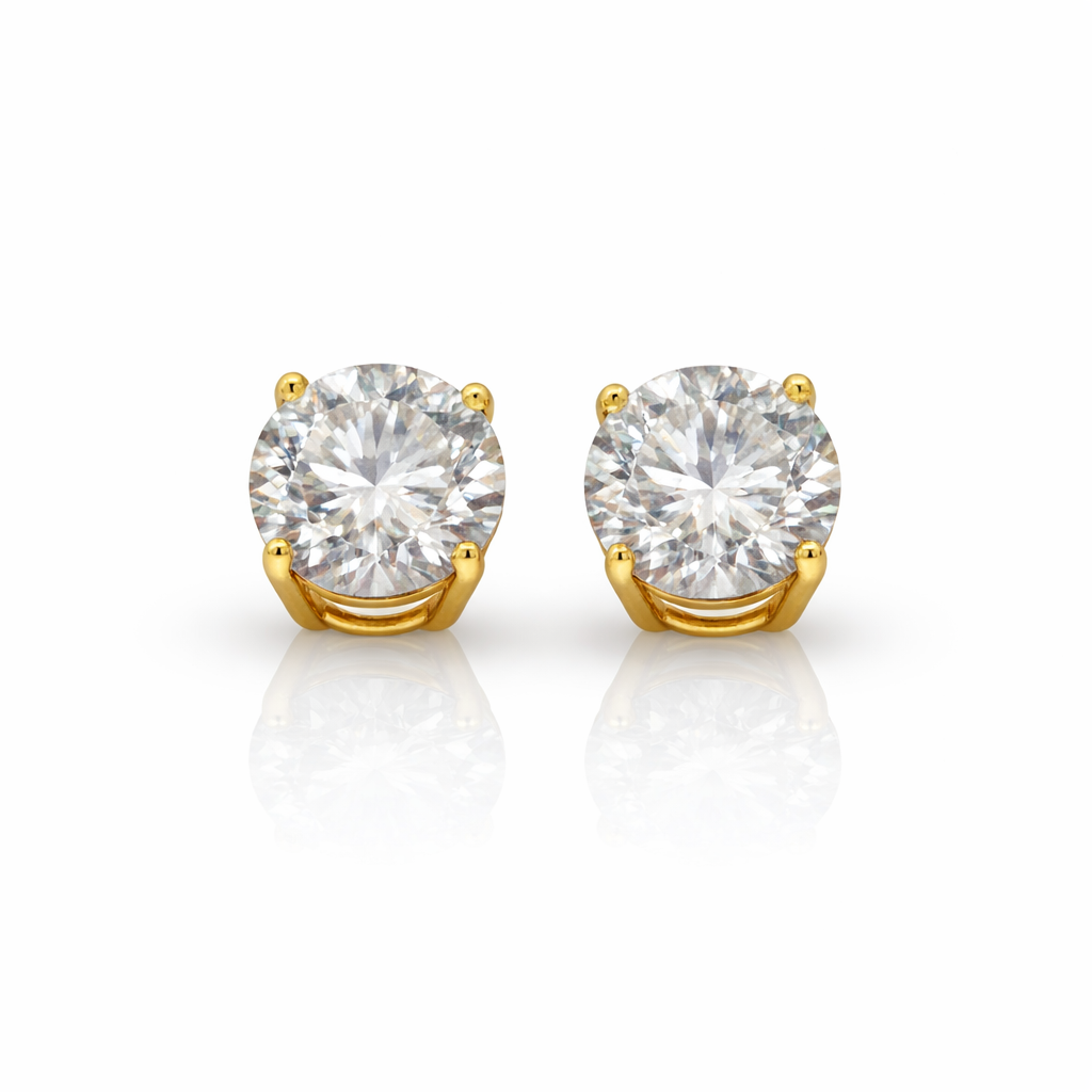 995262 | 8ctw 925 Moissanite Gold Earring