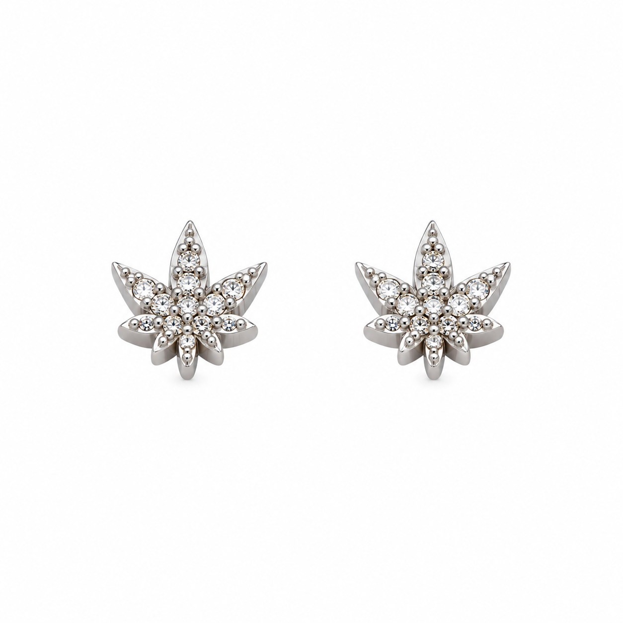 9100351 | 0.09 CTW Brass Moissanite Rhodium Earring