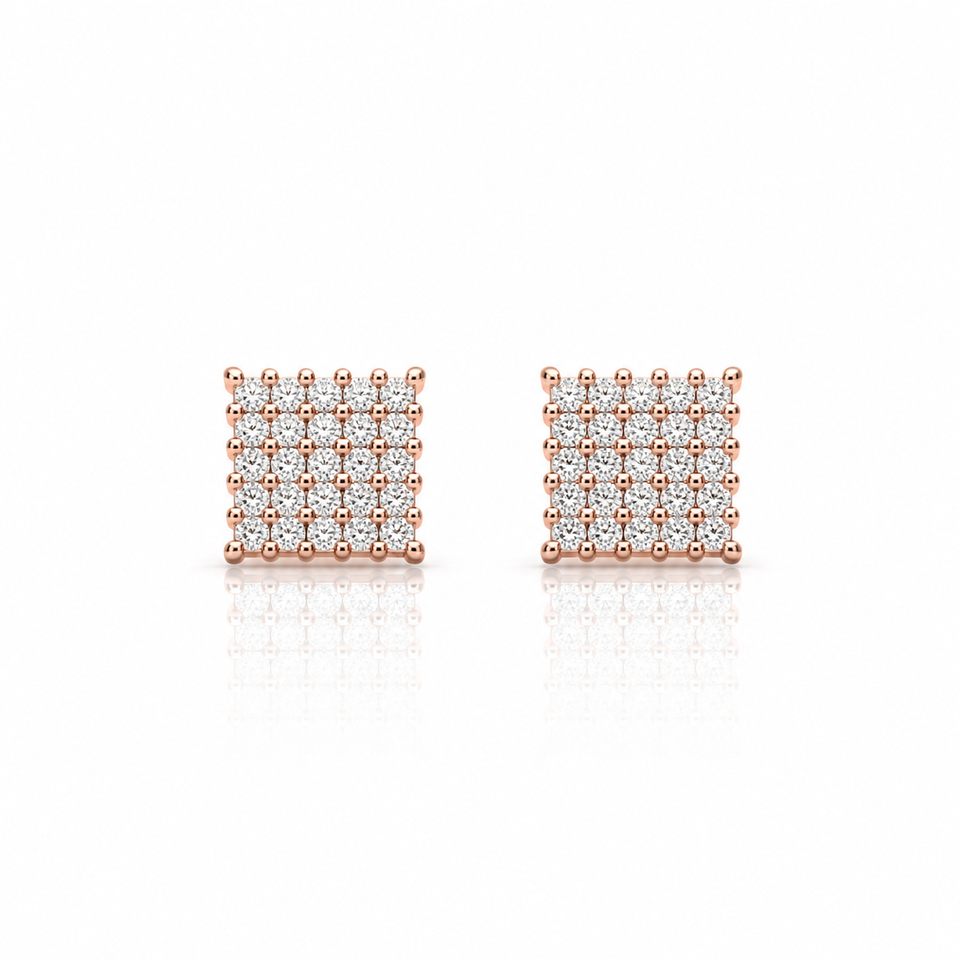 999155 | 925 Moissanite Rose Gold Earrings