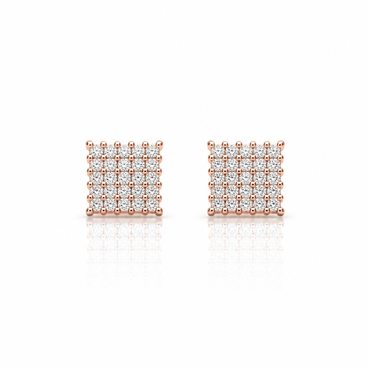 999155 | 925 Moissanite Rose Gold Earrings