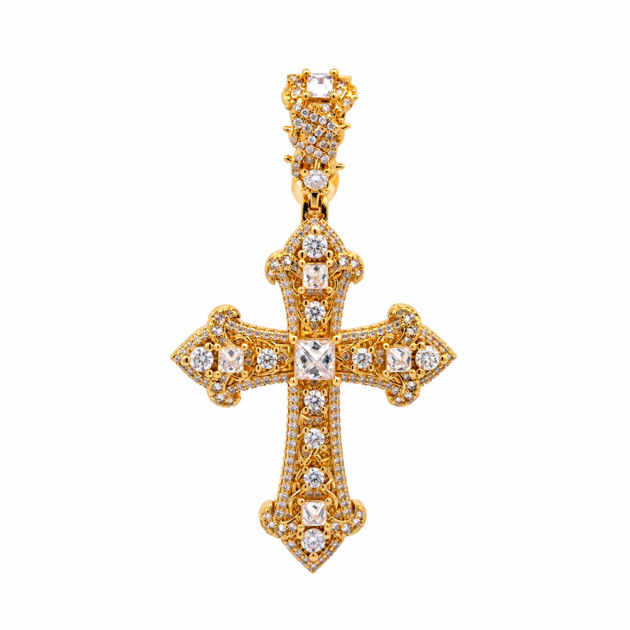 9100212 | 4.08 CTW Brass Moissanite Gold Pendant