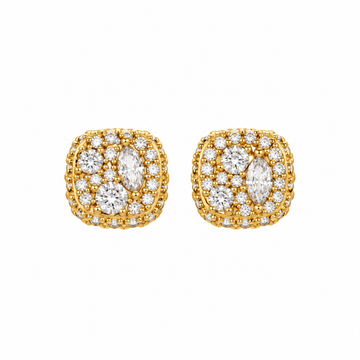 9100382 | 0.89 CTW Brass Moissanite Gold Earring
