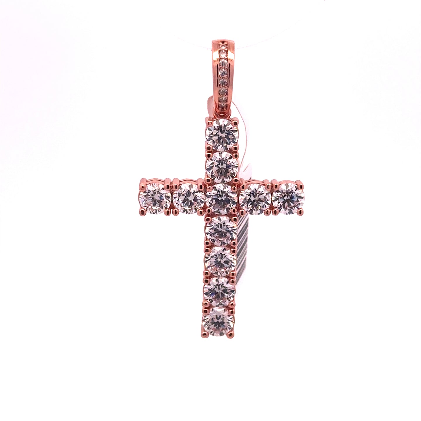 912815 | Brass Rose Gold Cross Pendant