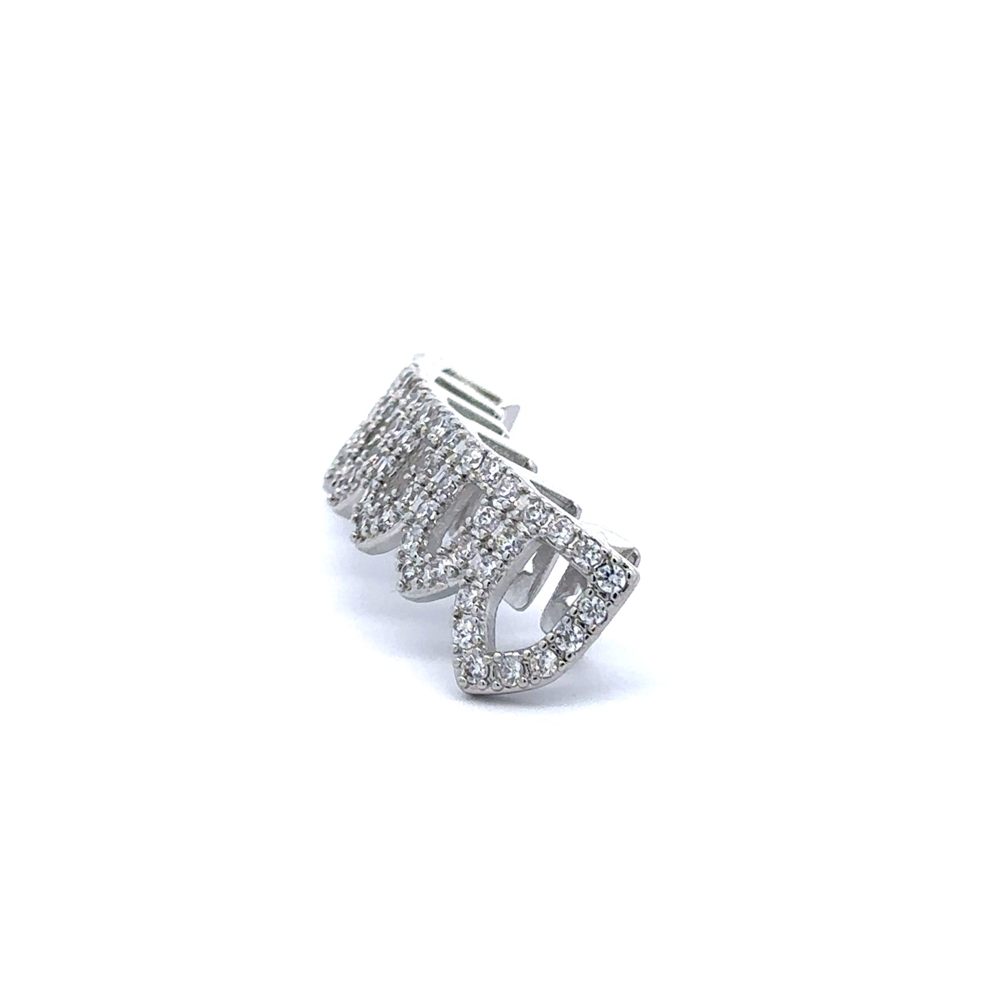 912911 | Brass CZ Rhodium Bottom Grillz