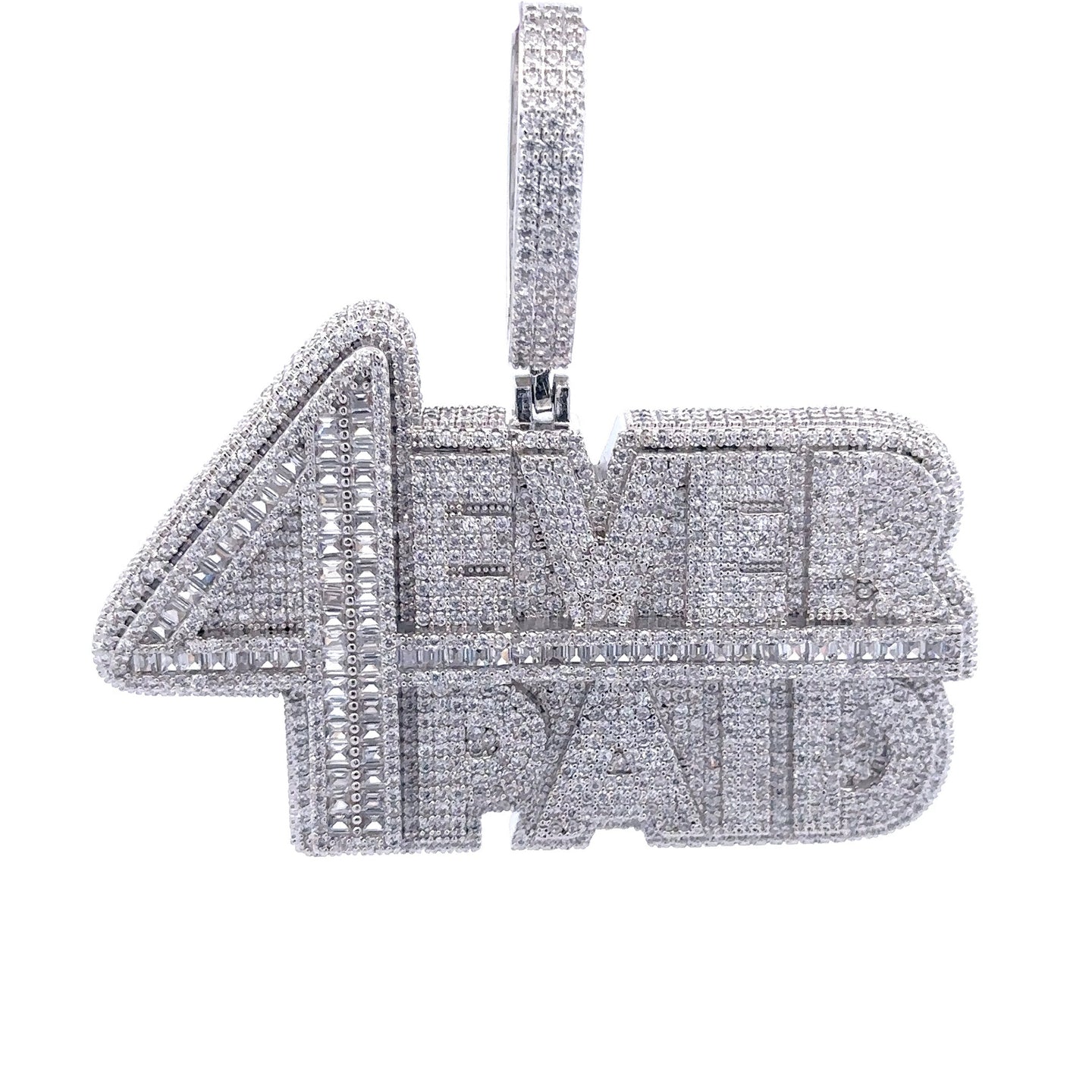 ELOWEN BRASS RHODIUM ICED OUT PENDANT I 915321