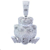 MORGANA BRASS RHODIUM ICED OUT PENDANT I 915351